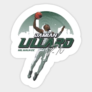 Damian Lillard Milwaukee Skyline Sticker